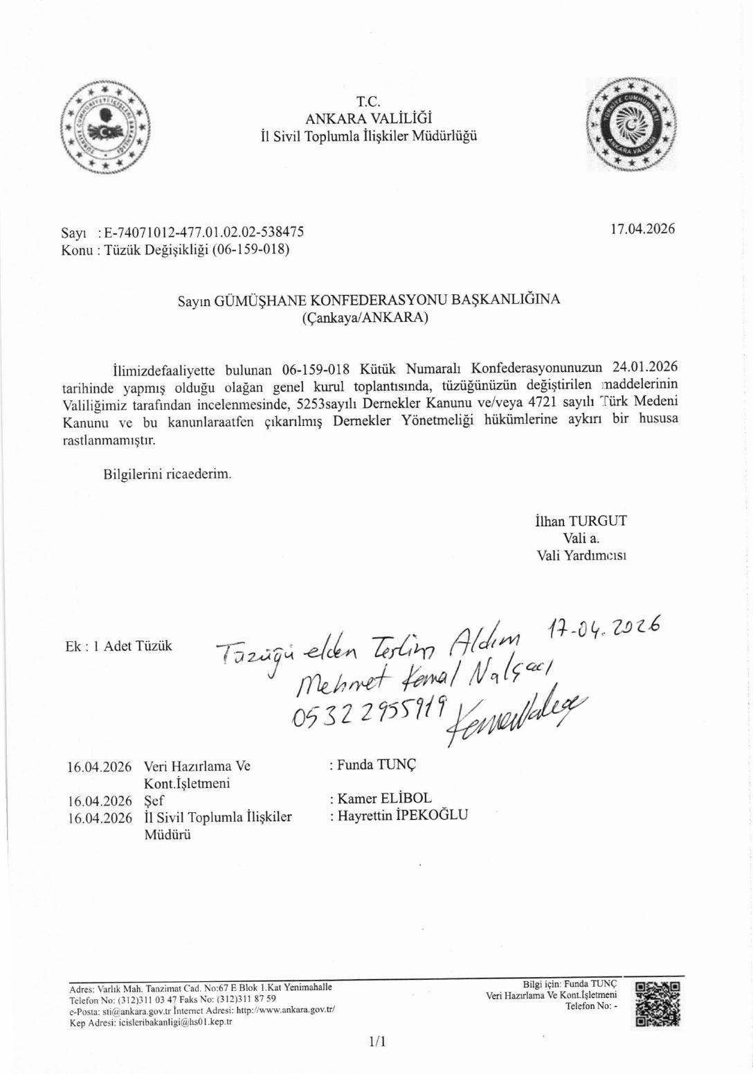 GÜMKON Tüzüğü Sayfa 1